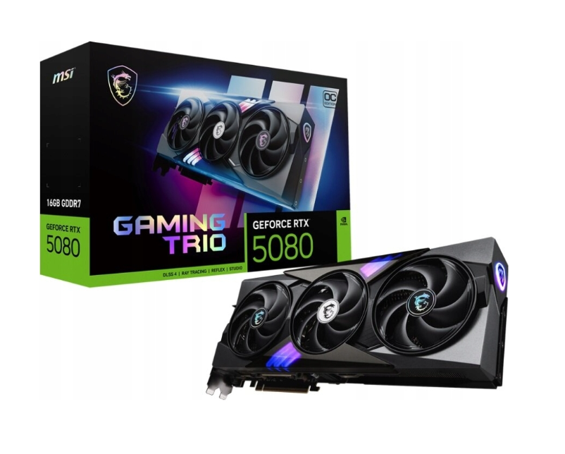 Karta graficzna MSI GeForce RTX 5080 16G GAMING TRIO OC 16 GB DLSS 458