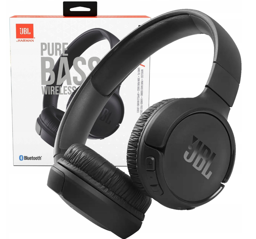 Słuchawki JBL Tune 510BT Bluetooth Nauszne 40h Pure Bass Czarne